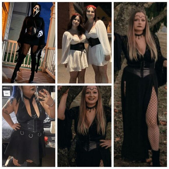 Wide Lace-Up Elastic Waist Tied Black Corset Belt NEW SIZE L - Picture 12 of 15